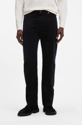 Washable trousers in baby corduroy with stretch, Dark Blue
