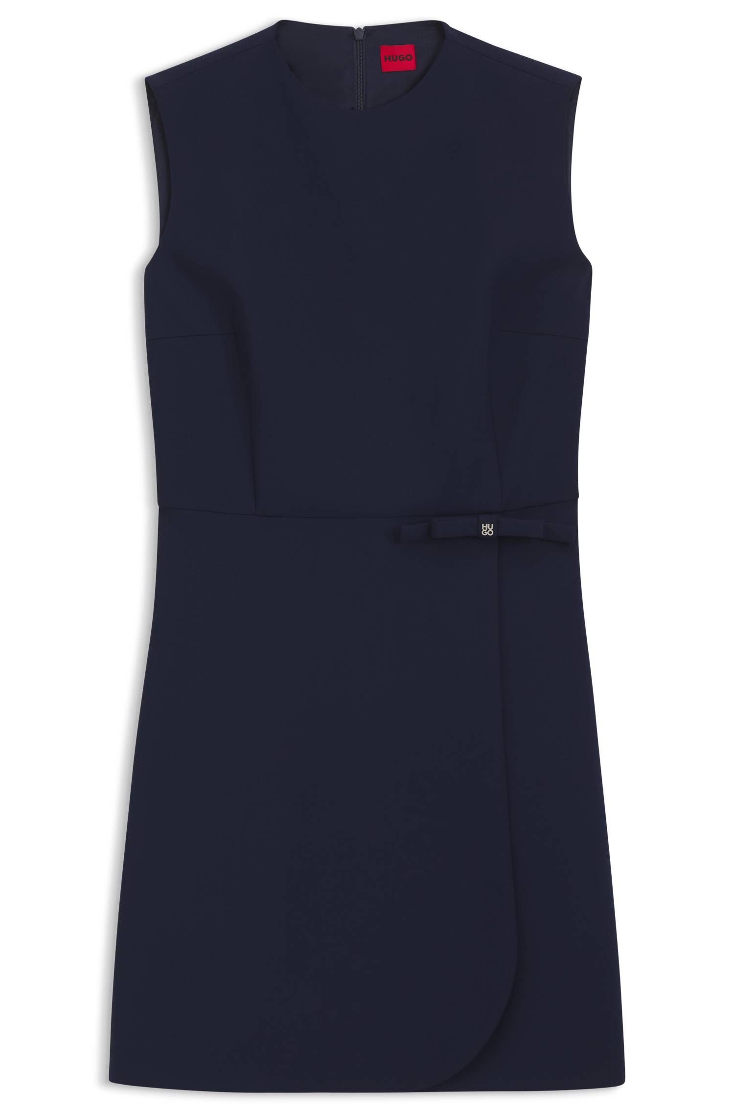 Hugo A-line dress with logo bow detail klänningar dam – bild 4