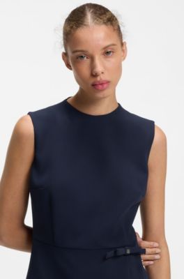 A-line dress with logo bow detail, Dark Blue