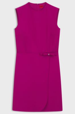A-line dress with logo bow detail, Pink