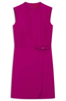 A-line dress with logo bow detail 4