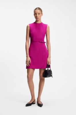 A-line dress with logo bow detail, Pink