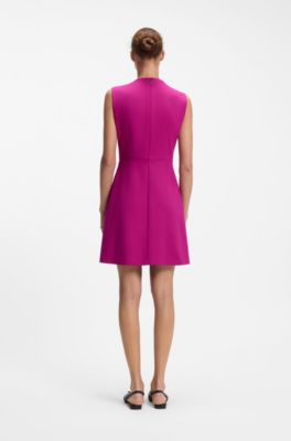A-line dress with logo bow detail, Pink