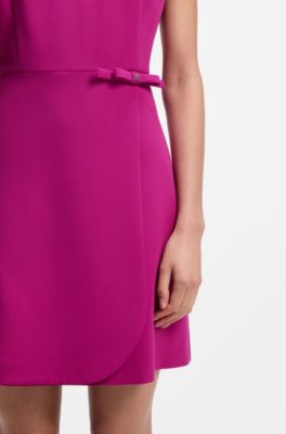 A-line dress with logo bow detail, Pink