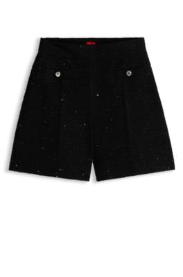 Hugo Boucle shorts with sparkling sequin details dam – bild 4