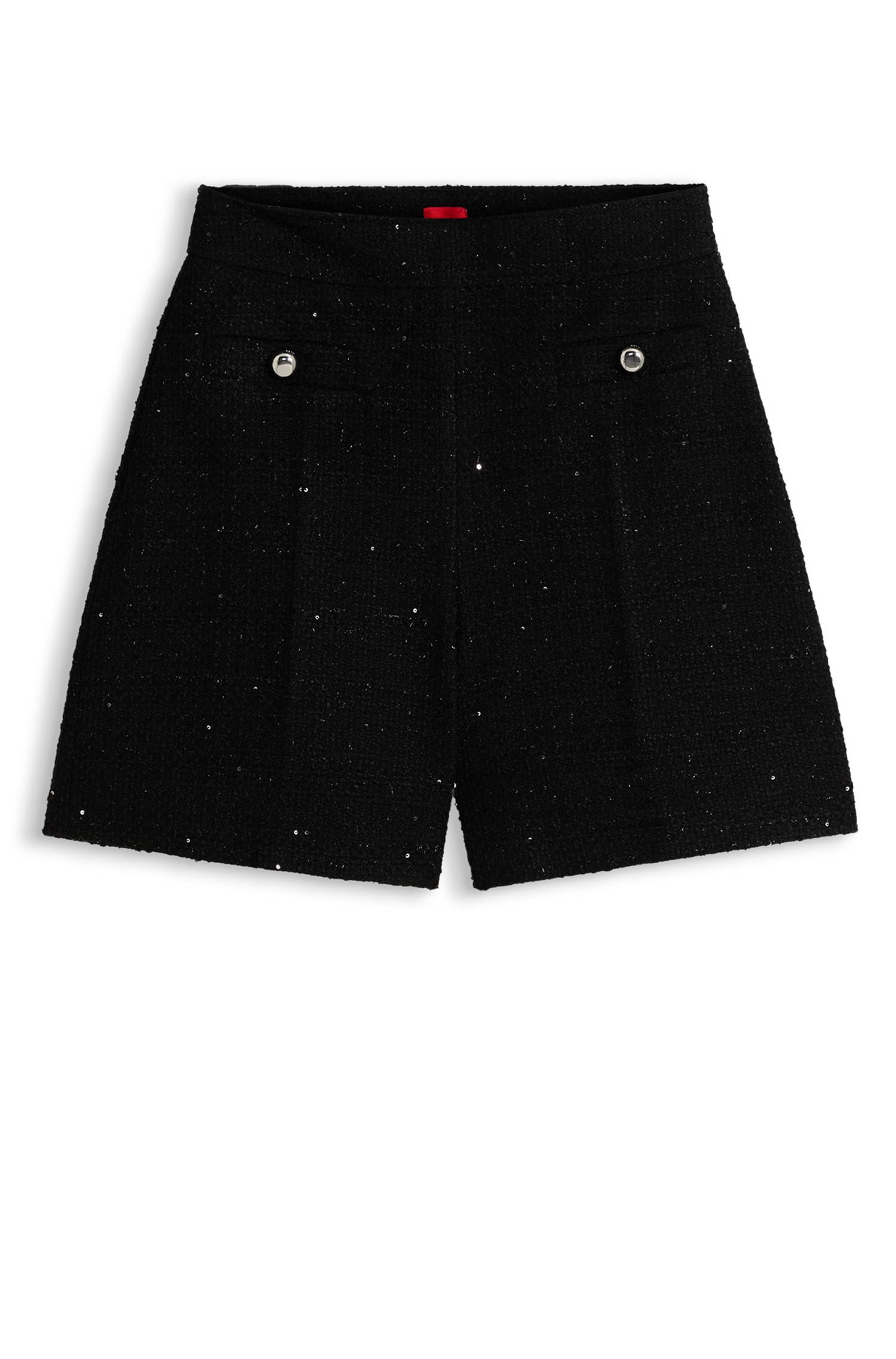 Hugo Boucle shorts with sparkling sequin details dam – bild 4