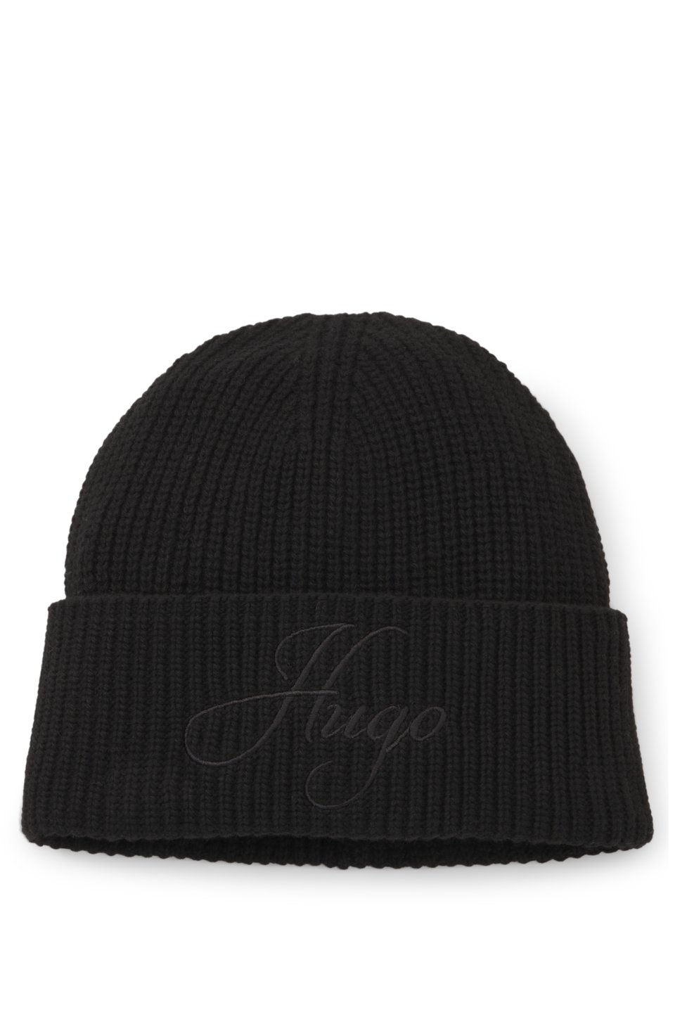 Chunky-knit cashmere-blend beanie with logo