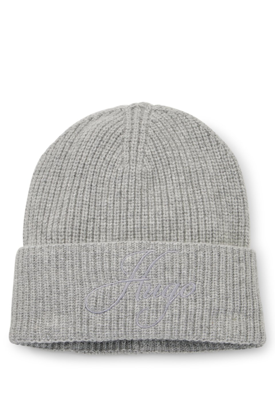 Chunky-knit cashmere-blend beanie with logo
