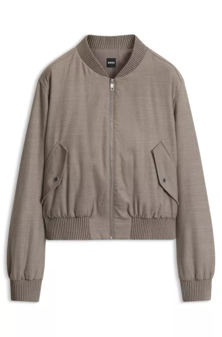 Veste zippée Relaxed en flanelle chinée