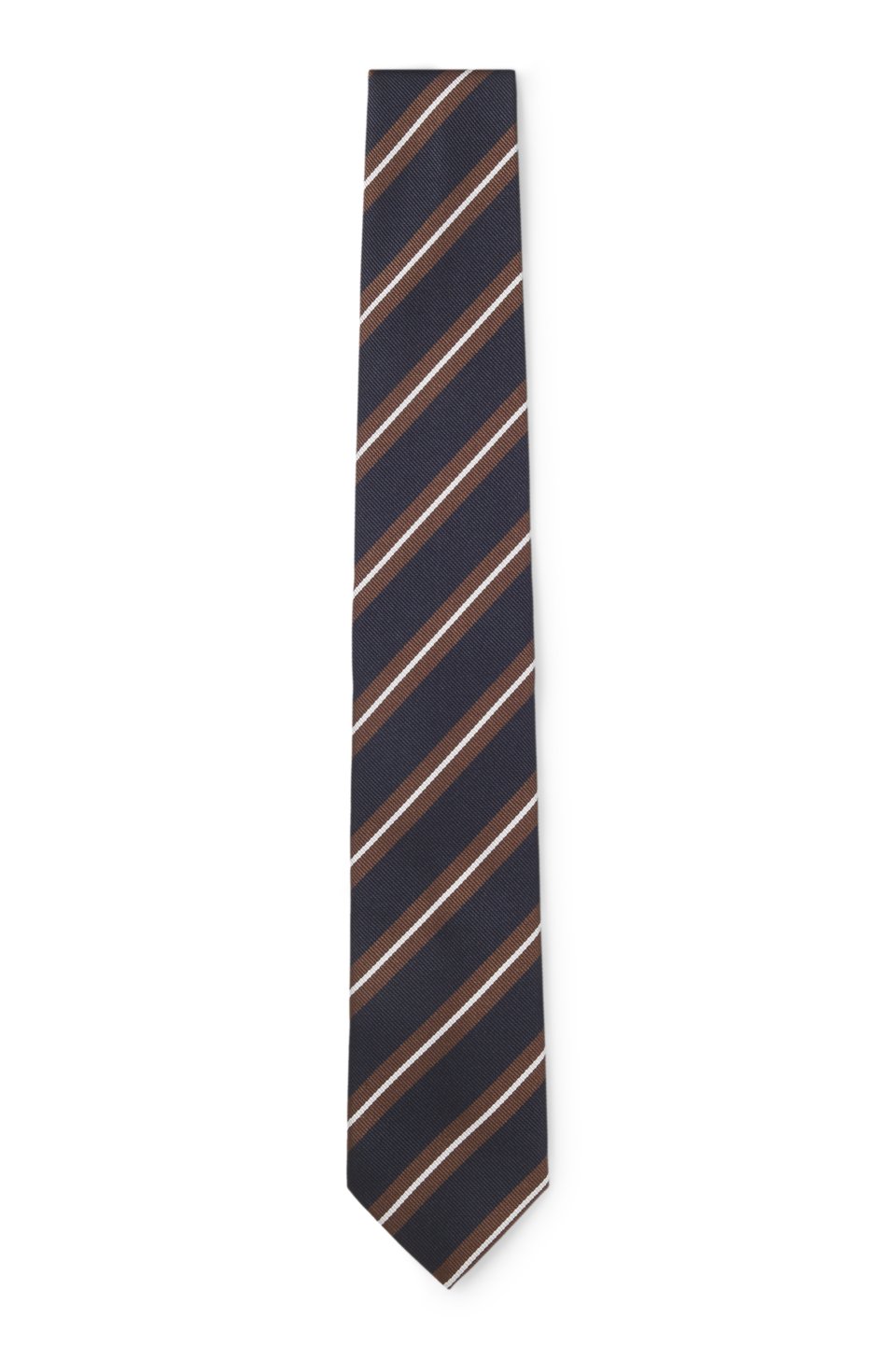 Silk-blend tie with diagonal stripes