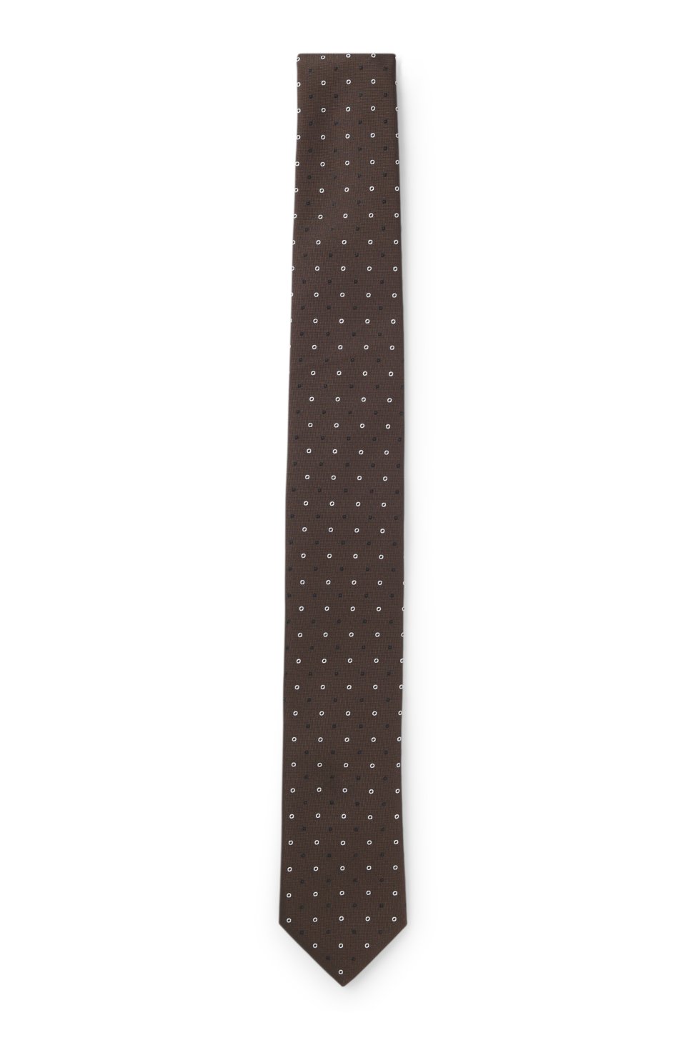Silk-blend tie with jacquard-woven pattern