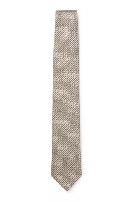 Krawatte aus Seiden-Mix mit Mikro-Jacquard-Muster