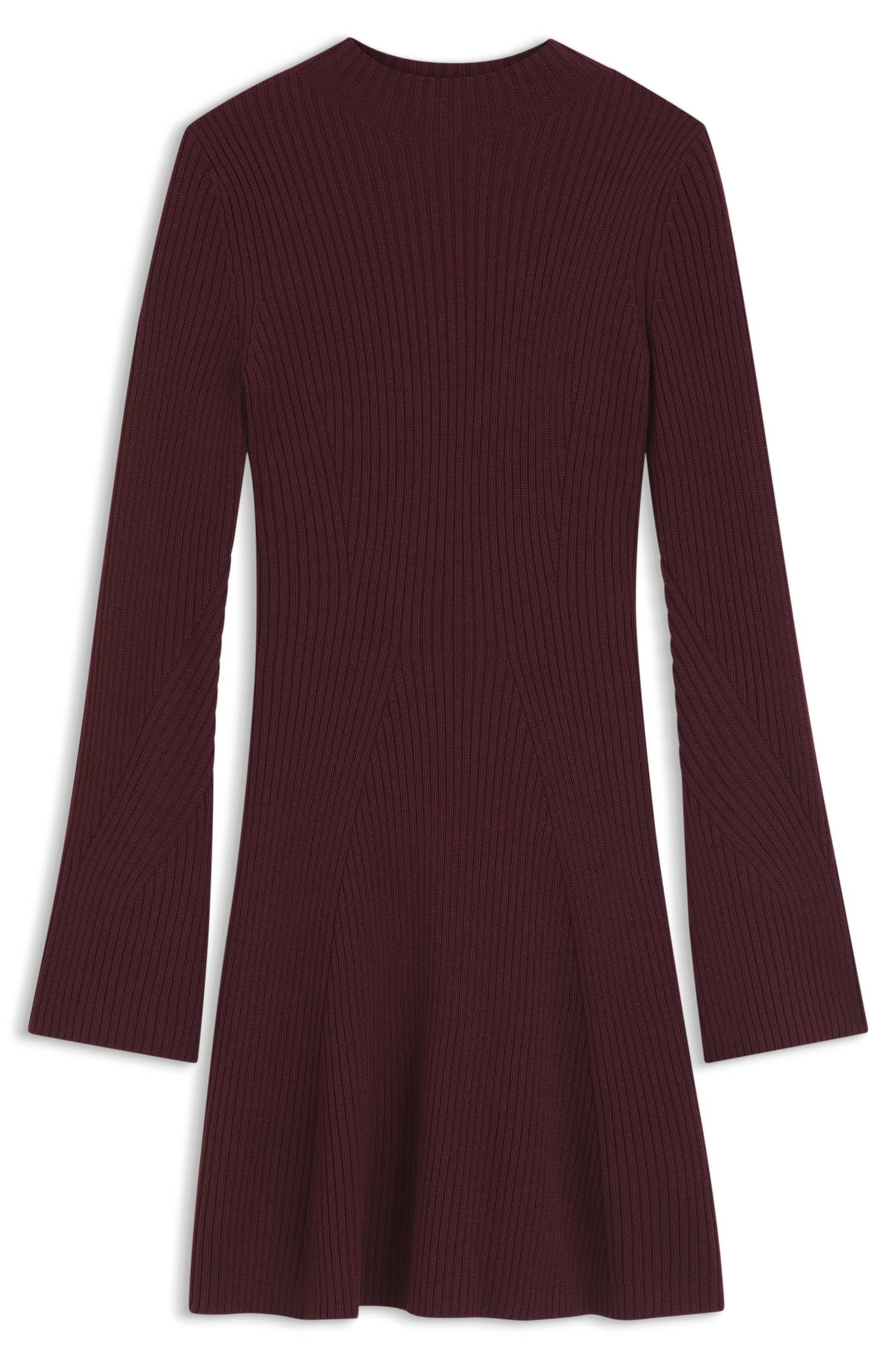 Boss Ribbed slim-fit dress in a virgin wool blend klänningar dam – bild 4