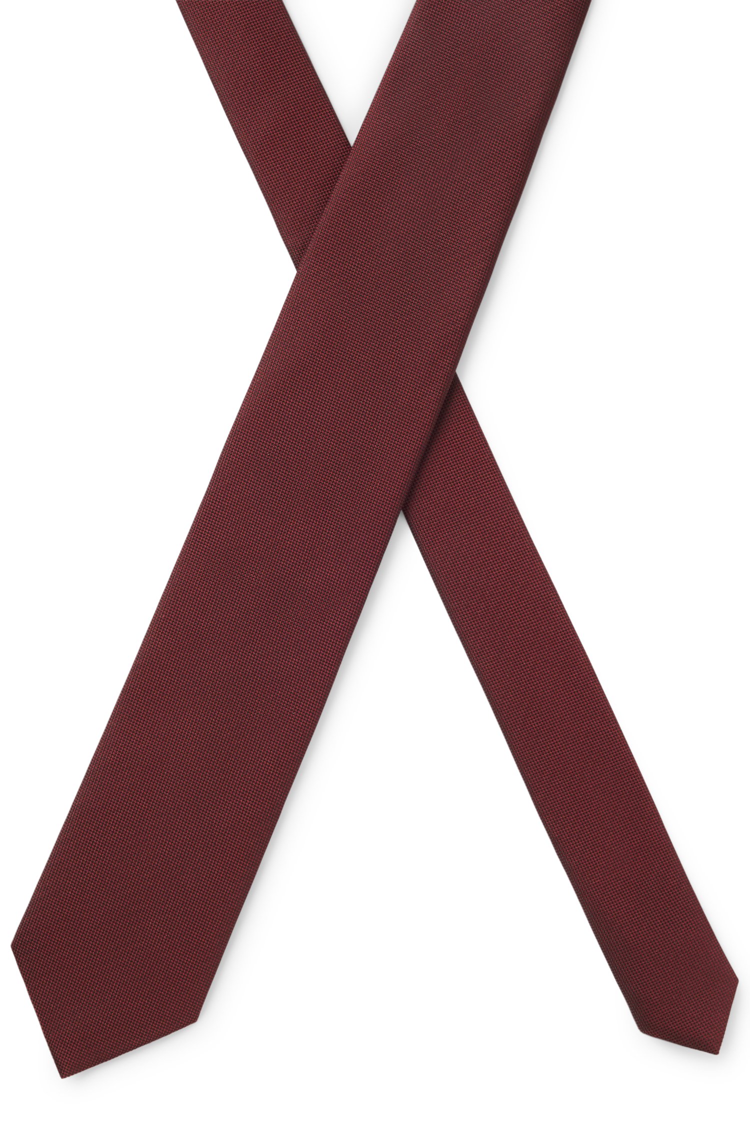 Boss Silk-blend tie with jacquard-woven pattern slipsar herr – bild 3