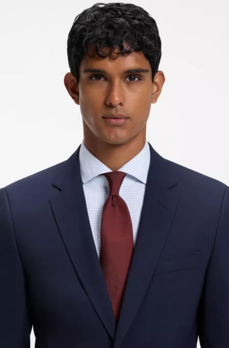 Cravate en soie mélangée à motif jacquard tissé