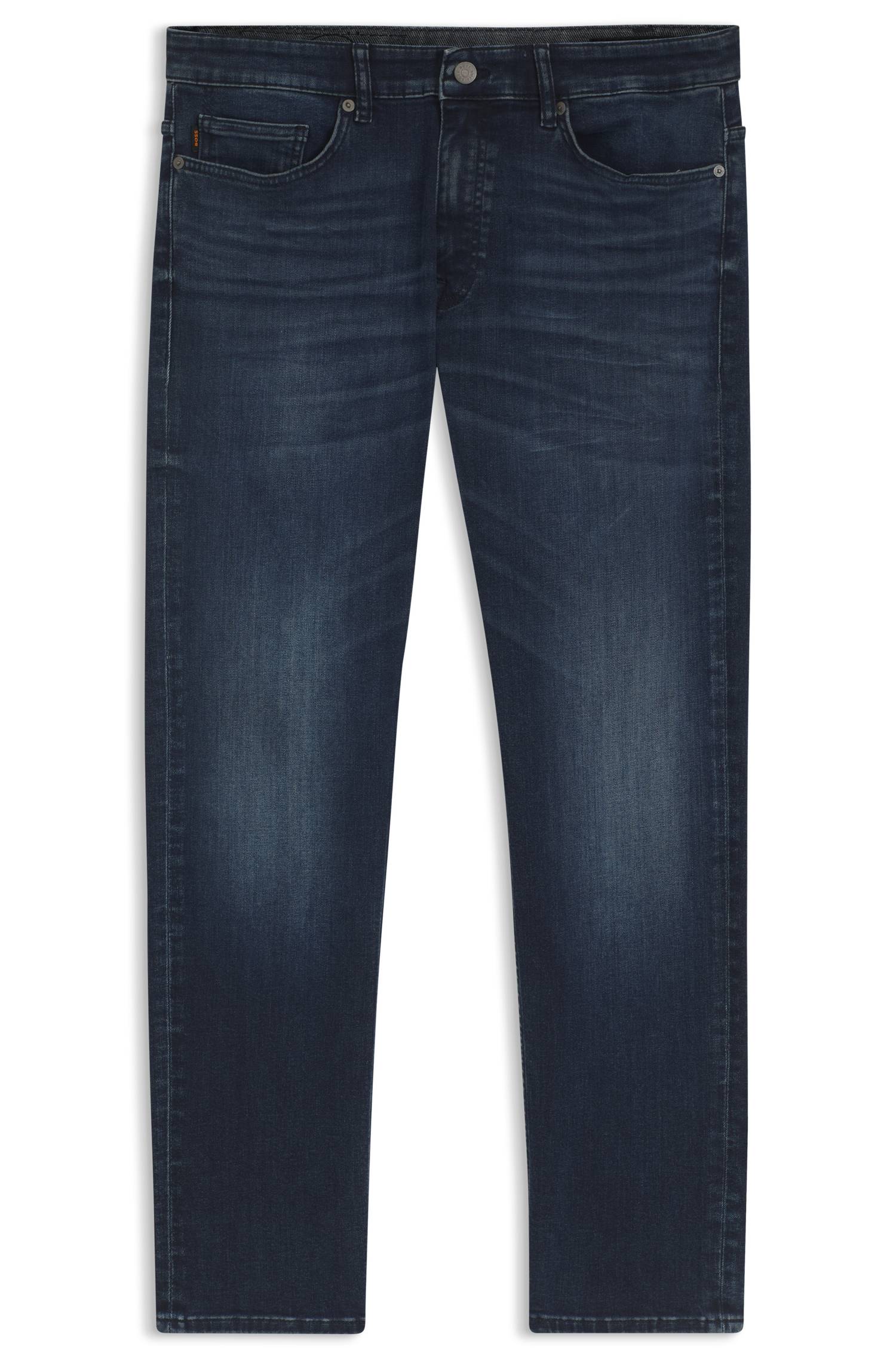 Boss Delaware slim-fit jeans in blue soft-motion denim herr – bild 4