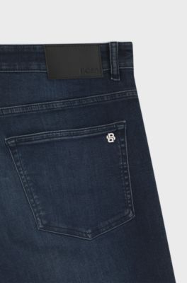 Delaware slim-fit jeans in blue soft-motion denim, Dark Blue