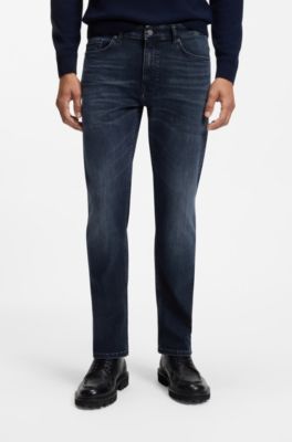 Delaware slim-fit jeans in blue soft-motion denim, Dark Blue