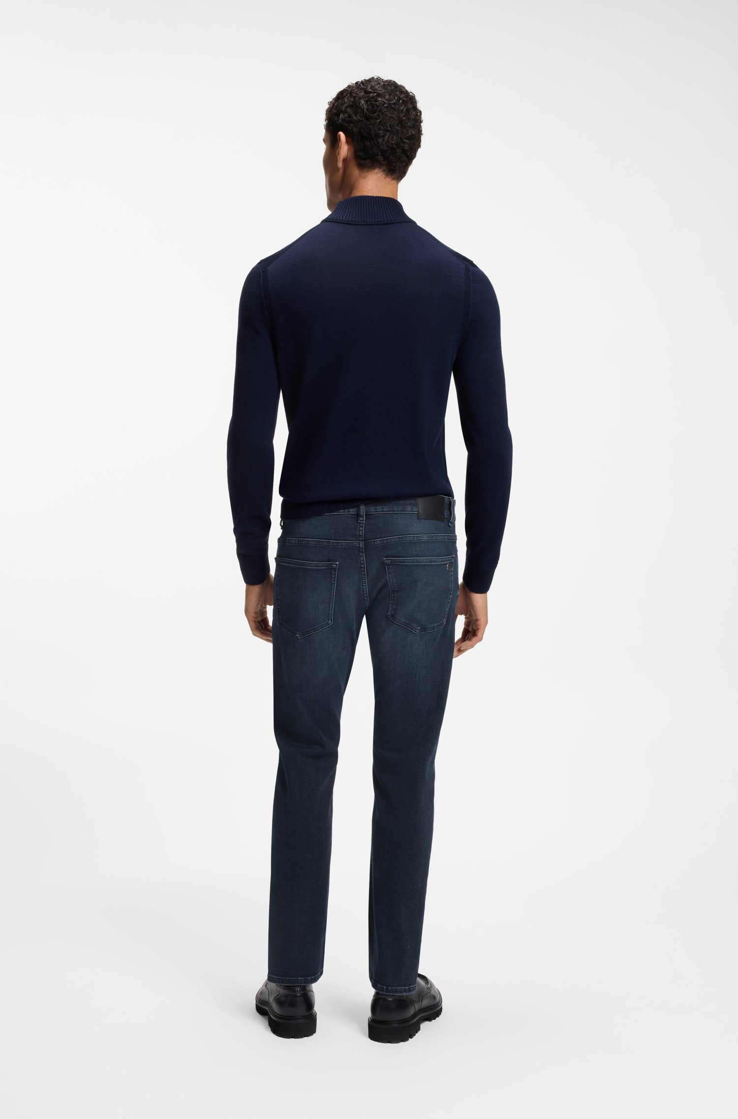 Boss Delaware slim-fit jeans in blue soft-motion denim herr – bild 2