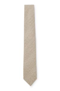 Hand-made jacquard tie in finest Italian silk, Beige
