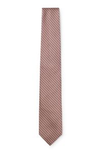 Micro-patterned tie in Italian silk, light pink