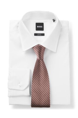 Micro-patterned tie in Italian silk 2