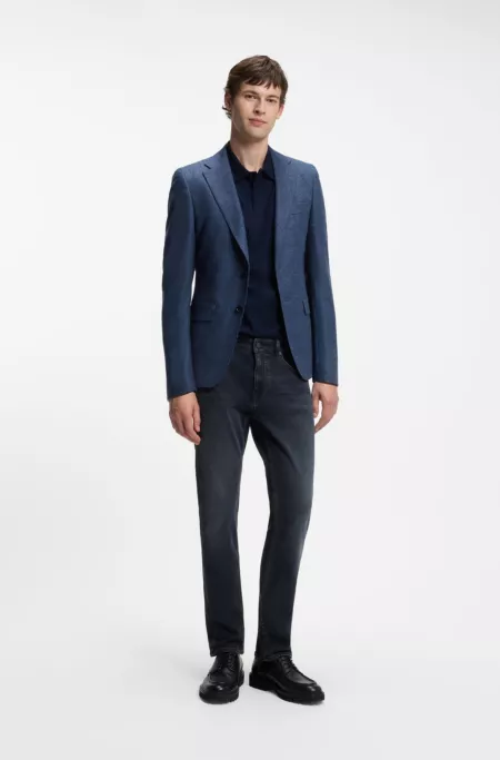 Delaware Jean Slim en maille denim indigo