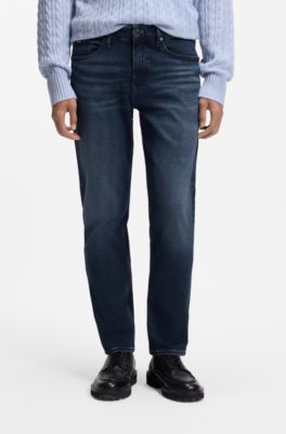 Jeans regular-fit in misto cotone elasticizzato, Blu scuro