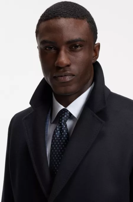 BOSS ONE manteau en laine mélangée avec insert zippé