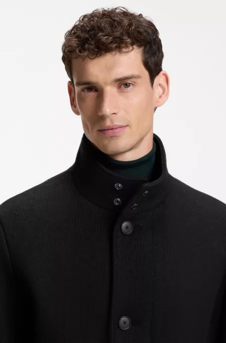 Manteau Regular en jersey italien mélangé