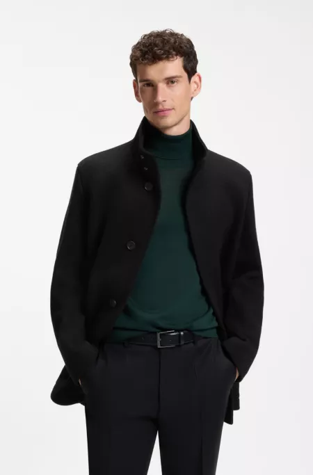 Manteau Regular en jersey italien mélangé