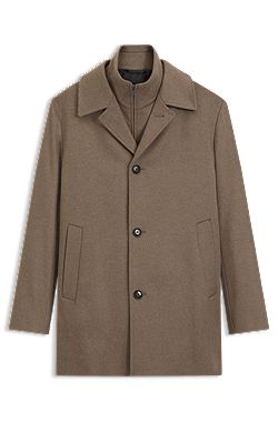 Relaxed-fit formal coat in Italian fabric