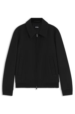 Relaxed-fit jacket in a patterned wool blend