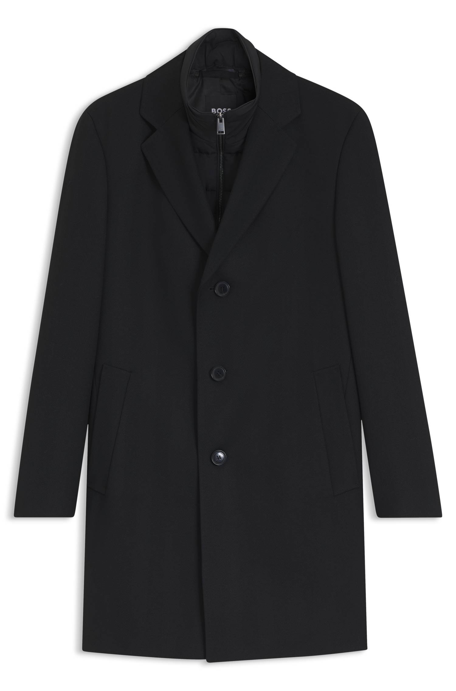 Boss Slim-fit coat in a water-repellent wool blend kappor & rockar herr – bild 4