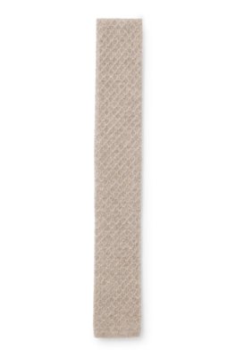 Italian-made knitted tie in pure cashmere