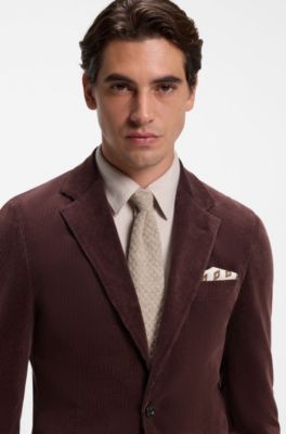 Italian-made knitted tie in pure cashmere, Beige