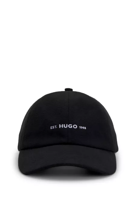 Casquette à profil bas en flanelle brossée à logo brodé