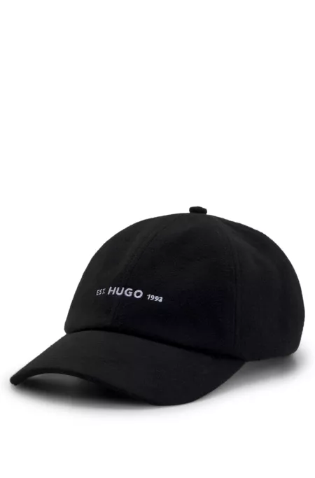 Casquette à profil bas en flanelle brossée à logo brodé