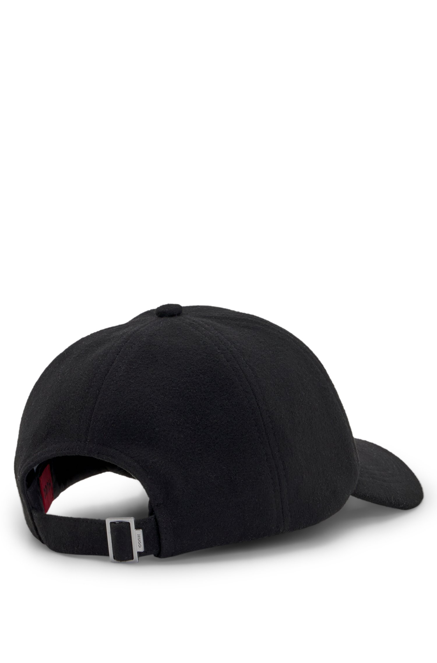 Hugo Shallow-fit cap in brushed flannel with embroidered logo kepsar herr – bild 2