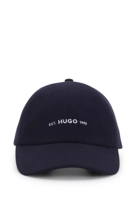 Casquette à profil bas en flanelle brossée à logo brodé