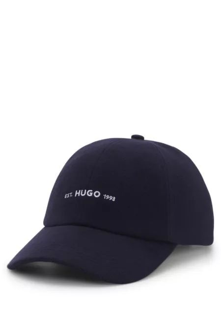 Casquette à profil bas en flanelle brossée à logo brodé