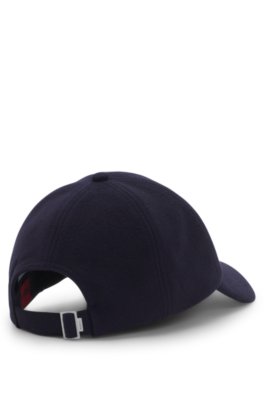 Hugo Shallow-fit cap in brushed flannel with embroidered logo kepsar herr – bild 2