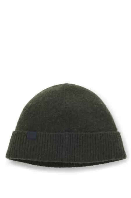 BOSS BY BECKHAM beanie hat in wool and cashmere