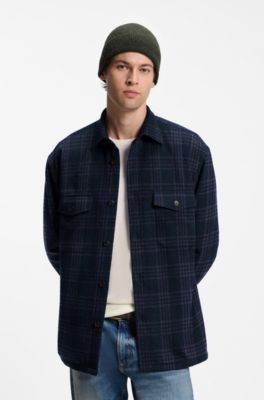 BOSS BY BECKHAM beanie hat in wool and cashmere, Dark Green