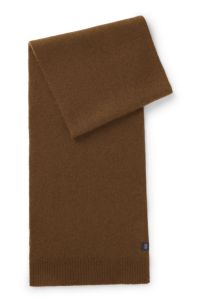BOSS BY BECKHAM scarf in virgin wool and cashmere, Brown