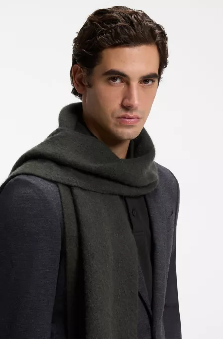 BOSS BY BECKHAM scarf in virgin wool and cashmere