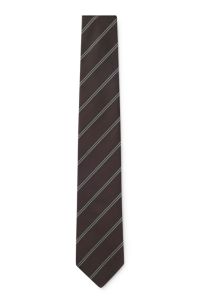 BOSS ONE silk-jacquard tie, Dark Brown