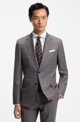 BOSS ONE silk-jacquard tie, Dark Brown