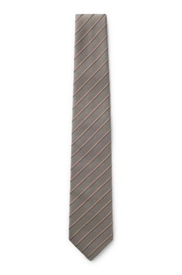 BOSS ONE silk-jacquard tie, Light Brown