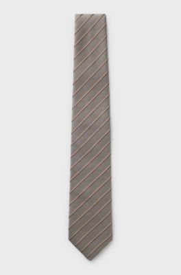 BOSS ONE silk-jacquard tie, Light Brown